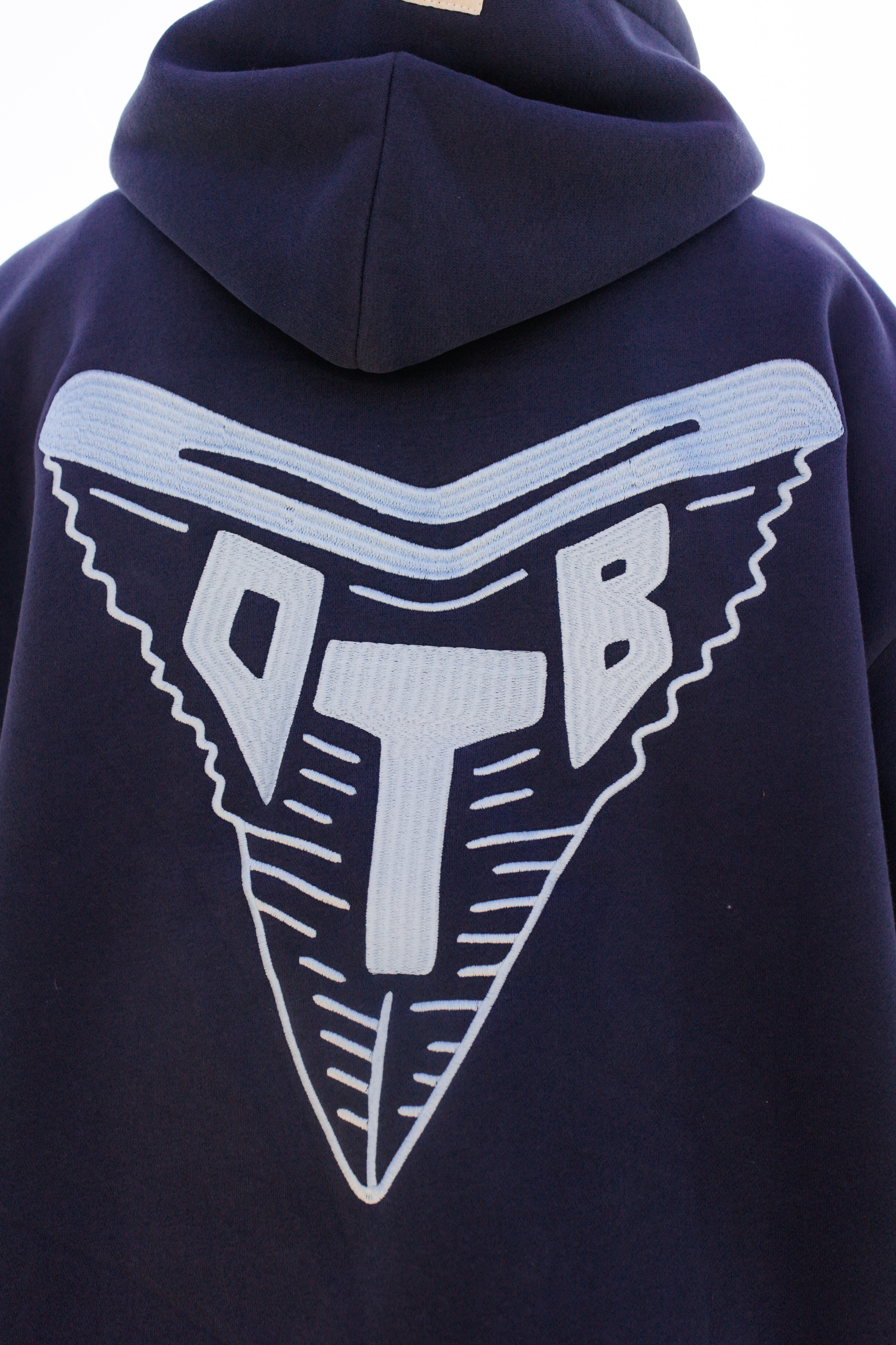Shark Tooth Embroidered Hoodie - Navy Blue | Outheback Surf Club